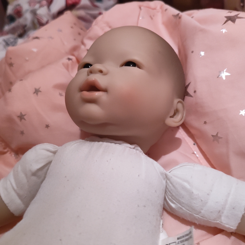 Asian Berengeuer Sweet Baby Doll in Denim Dress with Pink and Purple Details - Picture 15 of 16